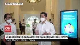 VIDEO: Erick: Biofarma Bisa Produksi Vaksin Corona Akhir 2020