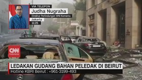 VIDEO: Ledakan Besar di Beirut Libanon Sebabkan 1 WNI Terluka