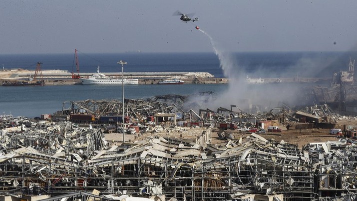 Ledakan di Beirut, Libanon. (AP/Hassan Ammar)