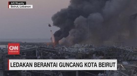 VIDEO: Ledakan Hebat Guncang Kota Beirut Libanon