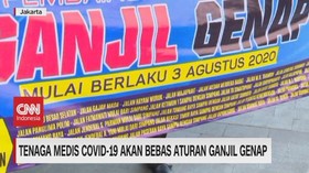 VIDEO: Tenaga Medis Covid-19 Akan Bebas Aturan Ganjil Genap