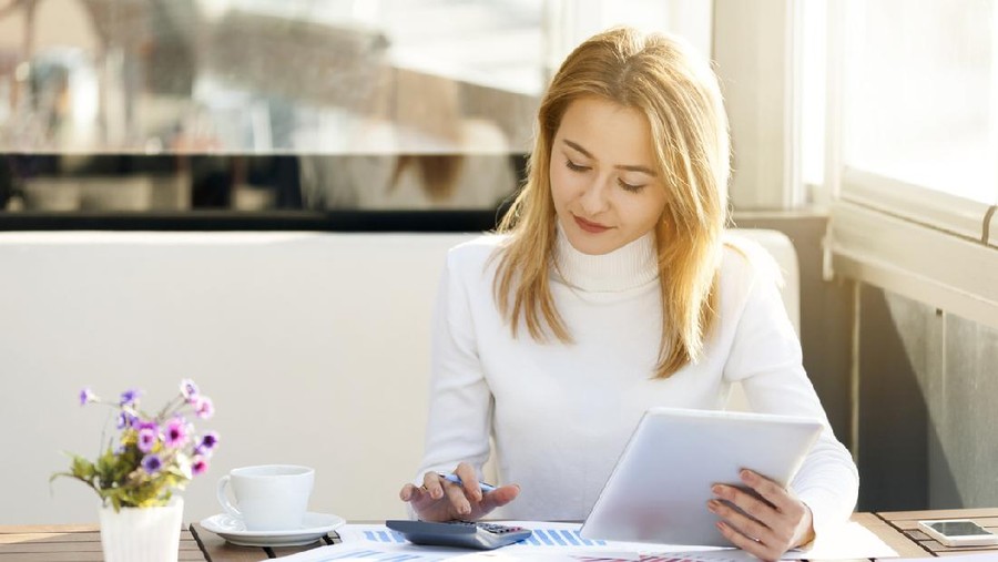 Businesswoman using Tablet