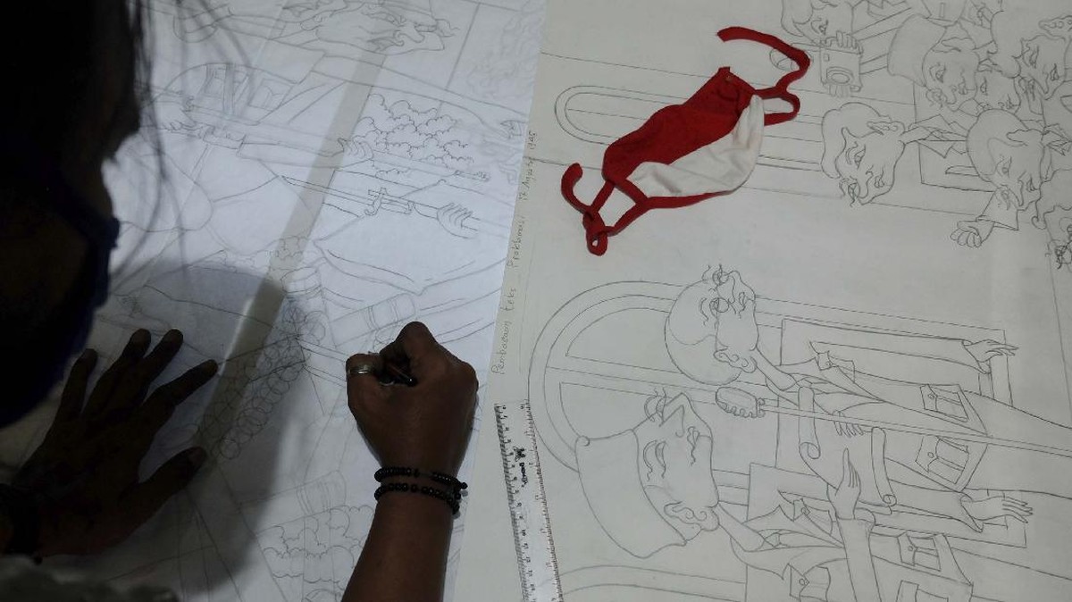 FOTO: Warna-warni Persiapan HUT ke-75 RI di Masa Pandemi