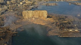 FOTO: Ledakan di Beirut Timbulkan Kawah Selebar 124 Meter