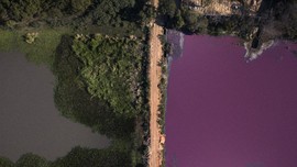 FOTO: Laguna, Danau di Paraguay yang Berubah Warna