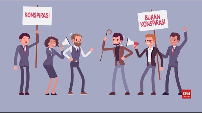 2022 Masih Saja Percaya Teori Konspirasi, Kok Bisa? Tak sedikit orang yang percaya kepada teori konspirasi semisal teori Bumi datar dan Covid-19 meski tak masuk akal. Pakar pun mengungkap sebabnya.