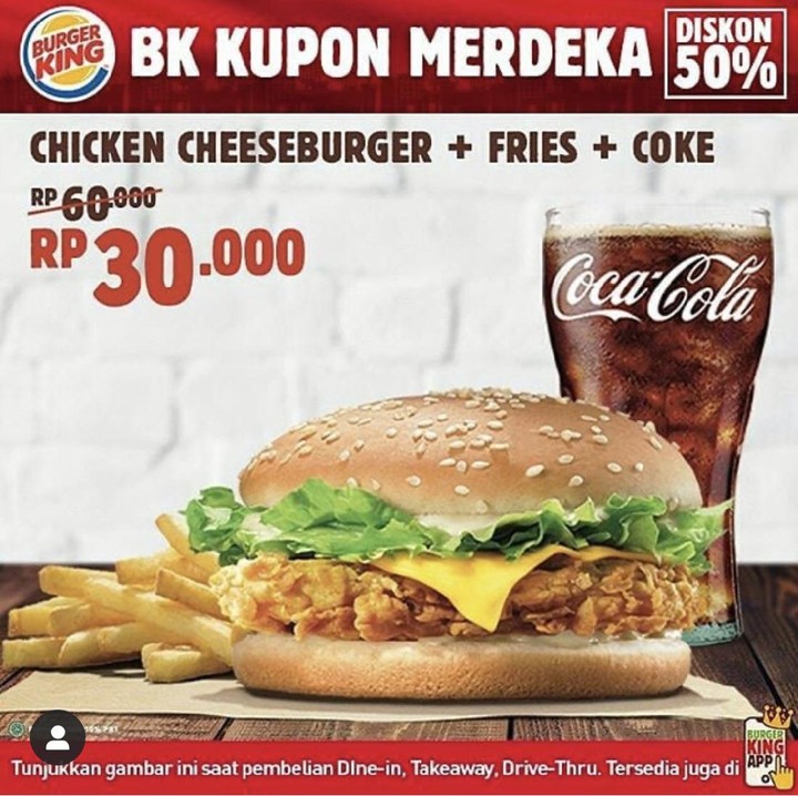 <p>Burger King diskon hingga 50 persen nih, Bunda. Jangan sampai terlewat ya!</p>