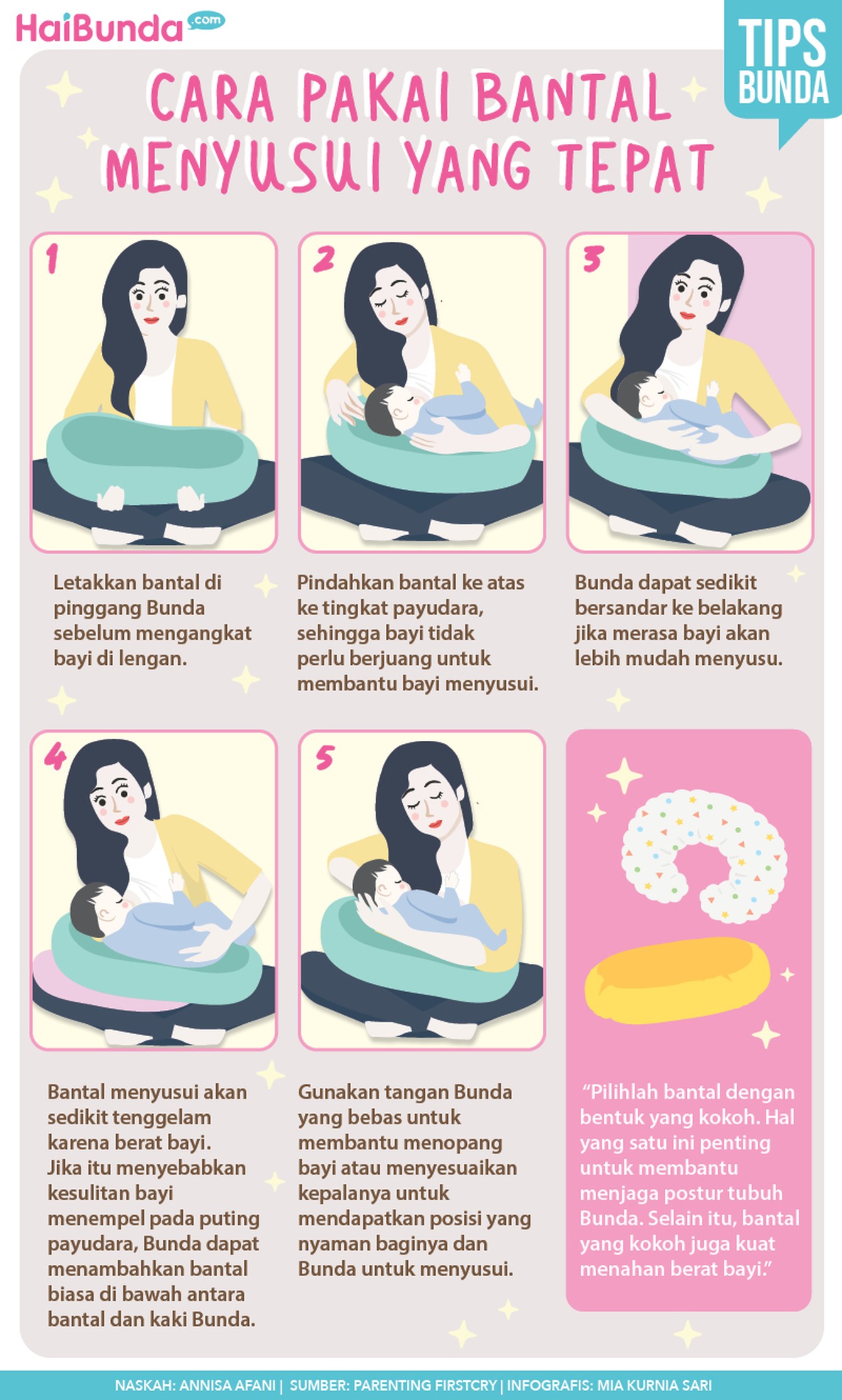 infografis menyusui Infografis bantal menyusui.