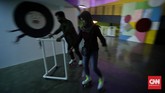 FOTO: Menikmati Istalasi Seni Sembari Bersepatu Roda Roja by Moja Museum menghadirkan instalasi seni yang bisa dinikmati pengunjung sembari bersepatu roda.