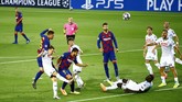 FOTO: Messi Gemilang, Barcelona Selamat di Liga Champions Barcelona masih berpeluang merebut gelar musim ini setelah Lionel Messi membawa Azulgrana ke perempat final Liga Champions.
