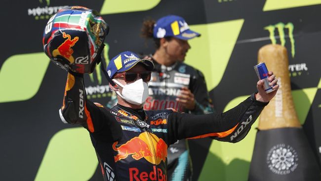 Brad Binder merangsek ke posisi kelima klasemen sementara MotoGP 2020 usai menjuarai MotoGP Ceko.