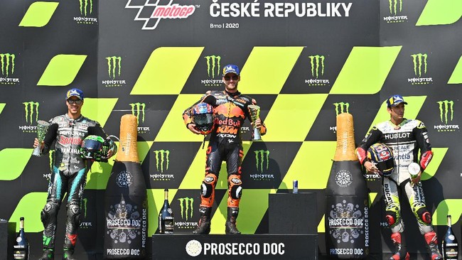 Hasil MotoGP Ceko 2020 menandakan untuk kali pertama dalam hampir lima tahun terakhir tidak ada pembalap Spanyol yang naik podium.