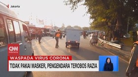 VIDEO: Tidak Pakai Masker, Pengendara Nekat Terobos Razia