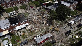 FOTO: Insiden Ledakan Gas Alam di Baltimore