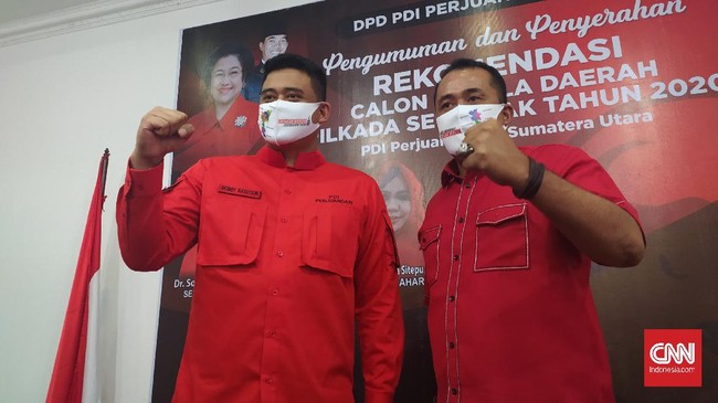 Menantu Jokowi, Bobby Nasution diusung PDIP sebagai calon wali kota Medan. Bobby berpasangan dengan kader Gerindra, Aulia Rahman.