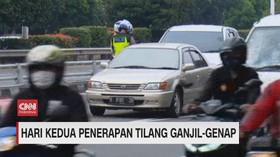 VIDEO: Hari Kedua Penerapan Tilang Ganjil-Genap