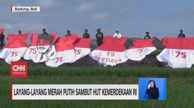 VIDEO: Layangan Merah Putih Sambut HUT Kemerdekaan RI