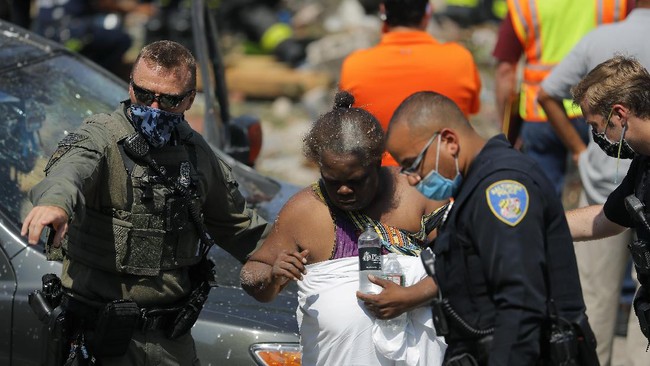 FOTO: Insiden Ledakan Gas Alam di Baltimore