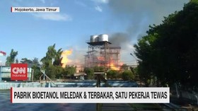VIDEO: Pabrik Bioetanol Meledak & Terbakar, 1 Pekerja Tewas