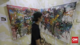 FOTO: Galeri Seni Rupa di Tengah Pasar Gembrong Baru