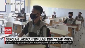 VIDEO: Sekolah di Sidoarjo Lakukan Simulasi KBM Tatap Muka