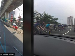 Viral Pesepeda Naik JLNT Antasari, Bolehkah Gowes di Jalan Layang?