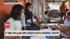 VIDEO: 37 Ribu Pelajar SMP Diberi Kuota Internet Gratis