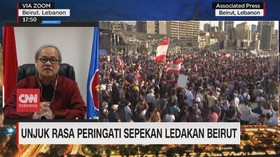 VIDEO: Aksi Demo Peringati Sepekan Ledakan di Beirut