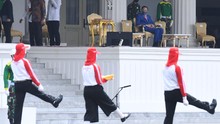 FOTO: Jokowi Saksikan Gladi Kotor Upacara Kemerdekaan RI