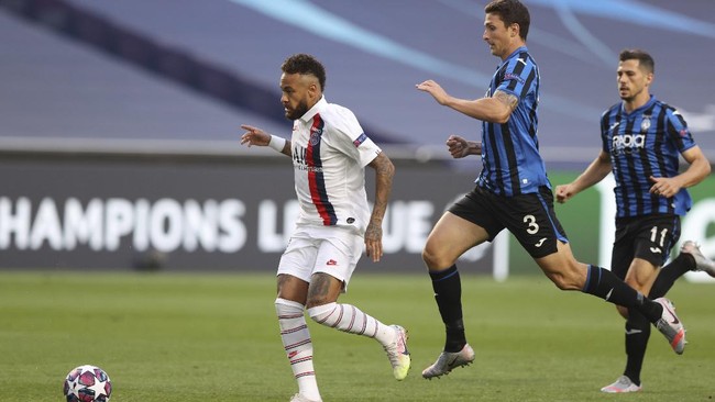 Paris Saint-Germain (PSG) tertinggal 0-1 dari Atalanta di babak pertama pertandingan perempat final Liga Champions.