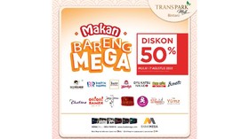 Diskon 50 Persen 'Makan Bareng Mega' di Semua Resto Transmart
