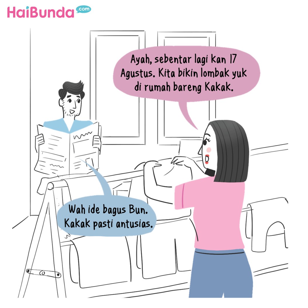 Komik HaiBunda 17 Agustus di Rumah