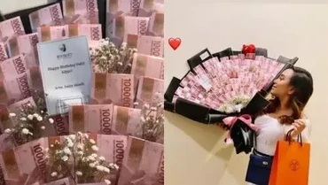 Ulang Tahun ke-21, Salmafina Sunan Dapat Buket Uang dari Kekasih Bule