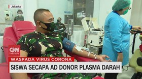 VIDEO: Sembuh dari Covid-19, Perwira Secapa TNI Donor Darah