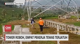 VIDEO: Tower Sutet Roboh, 4 Pekerja Tewas Terjatuh
