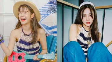 Adu Seksi IU dan Joy Red Velvet Kembaran Pakai Tank Top Mahal