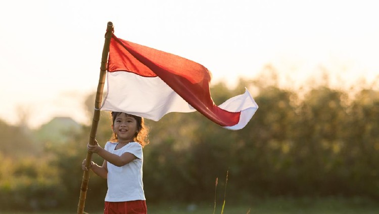 Young Indonesian Farmer Celebrating Independence Day