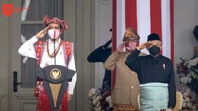 Jokowi Kenakan Pakaian Adat NTT saat Upacara HUT RI ke-75