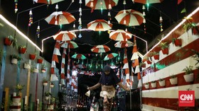FOTO: Kampung Merah Putih di Sudut Depok