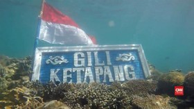 VIDEO: Upacara 17 Agustus di Bawah Laut Pulau Gili Ketapang