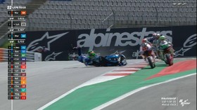 VIDEO: Kecelakaan Syahrin Hantam Motor Bastianini di Moto2
