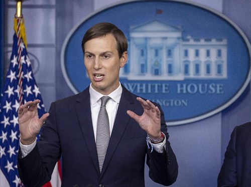 WASHINGTON, DC - AUGUST 13: Senior Advisor to President Donald Trump Jared Kushner speaks during a press briefing at the White House on August 13, 2020 in Washington, DC. Kushner appeared with President Trump earlier today as Trump announced a new pe