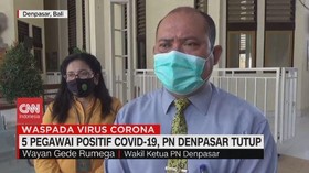 VIDEO: 5 Pegawai Positif Covid-19, PN Denpasar Tutup