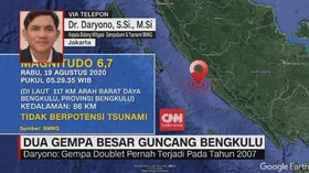 VIDEO: Dua Gempa Besar Guncang Bengkulu