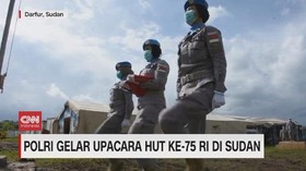 VIDEO: Polri Gelar Upacara HUT Ke-75 RI di Sudan