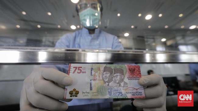 Bank Indonesia (BI) menyebut lebih dari 9.000 kantor cabang bank di seluruh Indonesia dapat melayani penukaran uang baru Rp75 ribu.