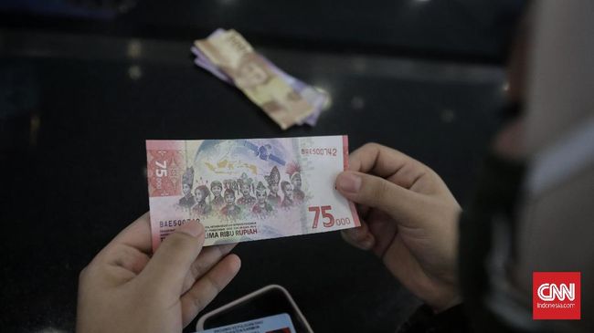 Uang Pecahan Rp75 Ribu Berseri Cantik Dilelang Jutaan Rupiah