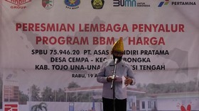 BPH Migas Resmikan BBM 1 Harga di Kabupaten Tojo Una Una