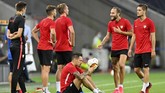 FOTO: Menuju Duel Sevilla vs Inter di Final Liga Europa Sevilla dan Inter Milan telah melakukan persiapan terakhir jelang final Liga Europa 2020 di Stadion Rhein Energie, Jerman, Sabtu (22/3).