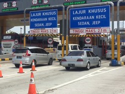 Gerbang Tol Cikampek Utama Terpantau Lengang